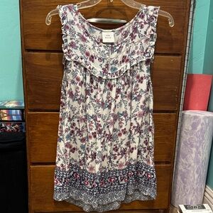 Knox Rose Floral Sleeveless Top - White and Blue